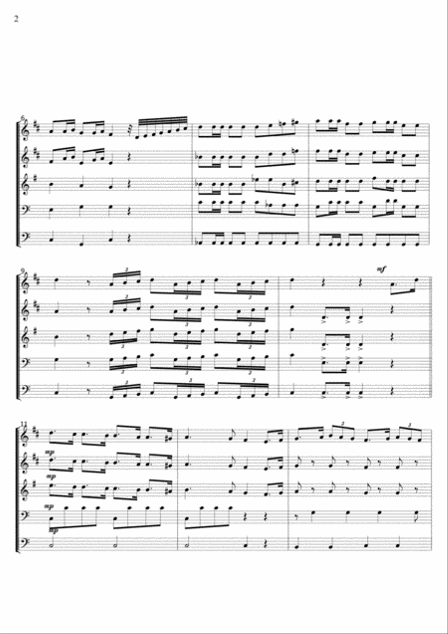 Himno Nacional de Chile Brass Ensemble scores gallery preview page 2