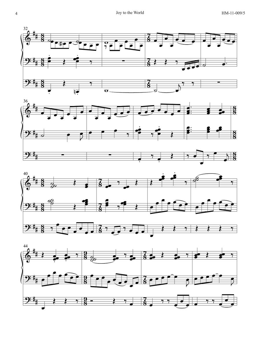 Joy to the World Organ Solo scores gallery preview page 4