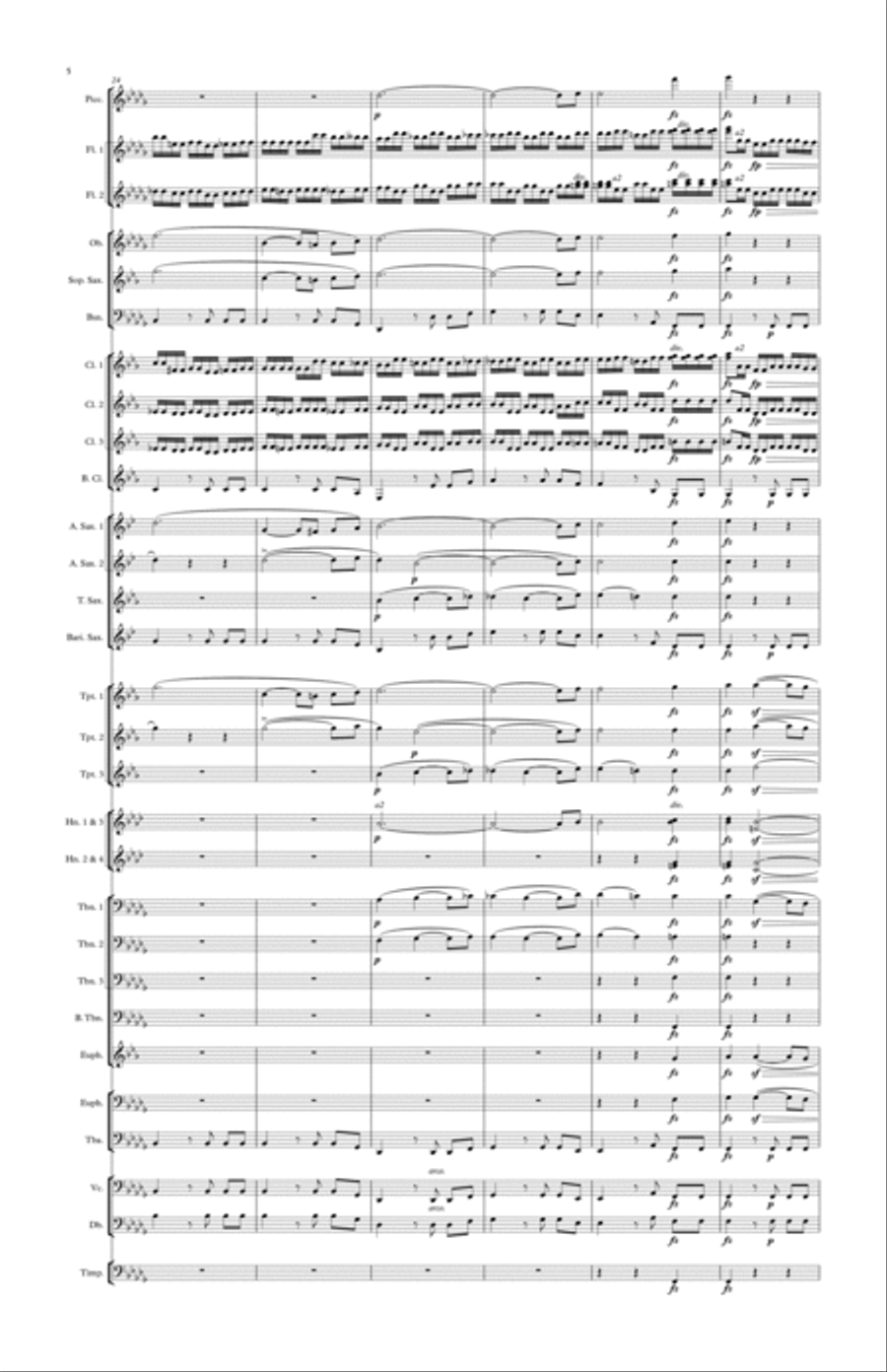 Schubert's Unfinished Symphony - First Movement Concert Band scores gallery preview page 6