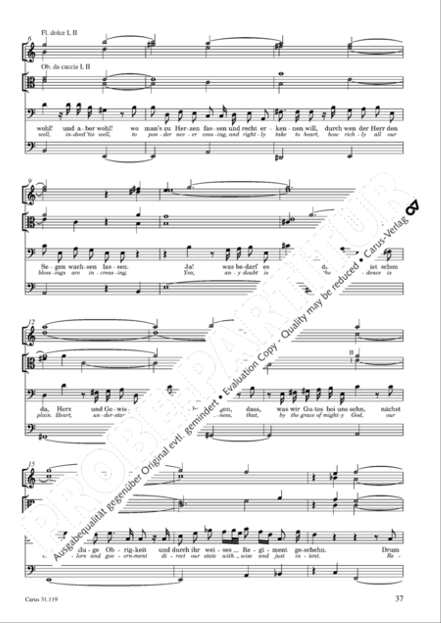 Praise the Lord, O Jerusalem (Preise, Jerusalem, den Herrn) 4-Part scores gallery preview page 38