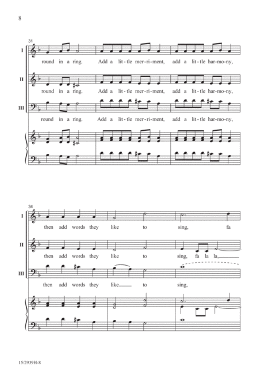 A Merry Fa La La 3-Part scores gallery preview page 9
