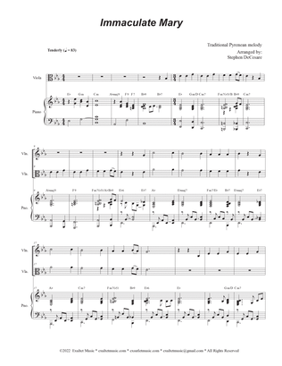 Immaculate Mary (Duet for Violin and Viola) (Easy Version)
