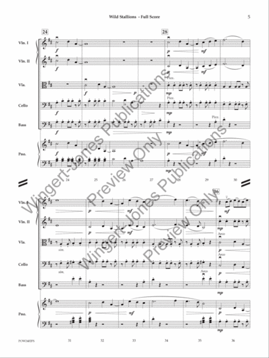 Wild Stallions String Orchestra scores gallery preview page 6