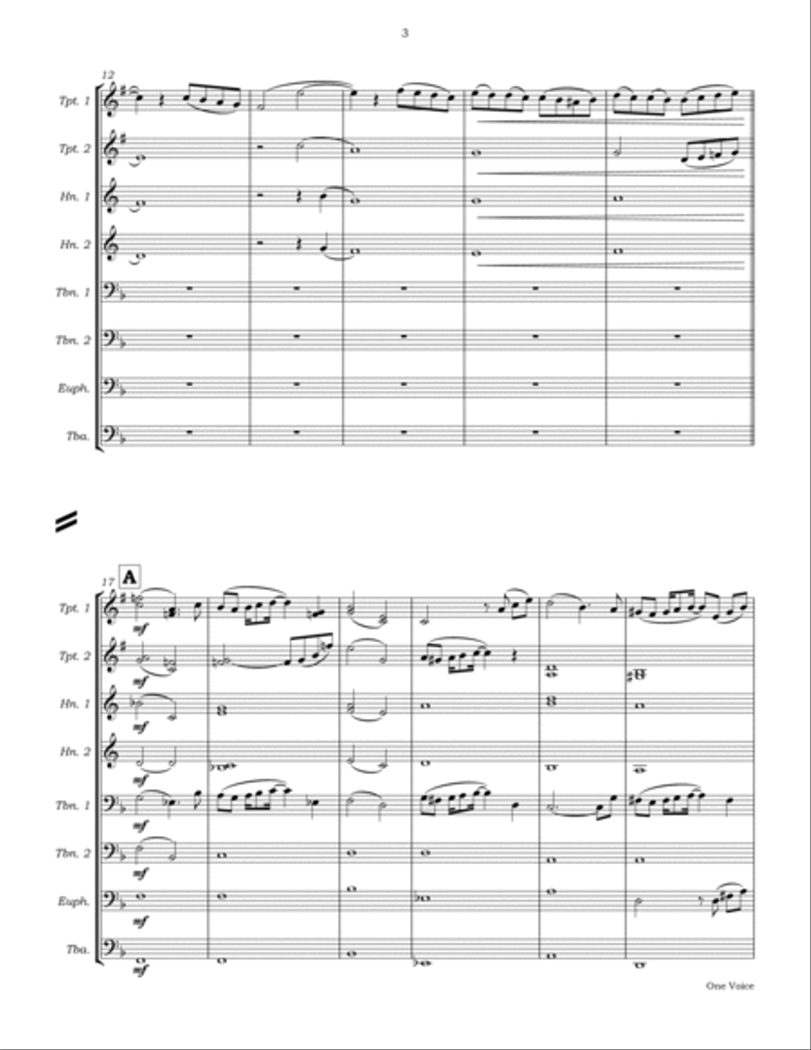 One Voice Brass Band scores gallery preview page 6