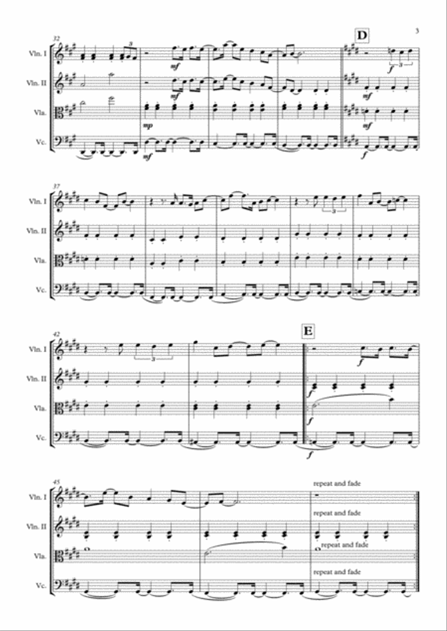 God Only Knows String Quartet scores gallery preview page 4