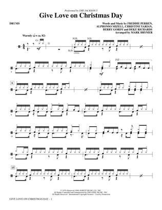 Give Love on Christmas Day (arr. Mark Brymer) - Drums
