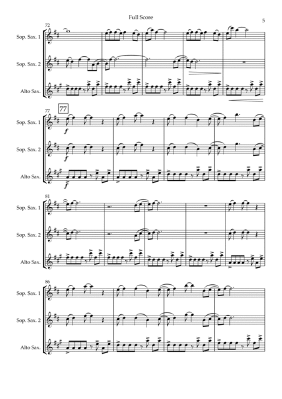 Without You Woodwind Trio scores gallery preview page 5