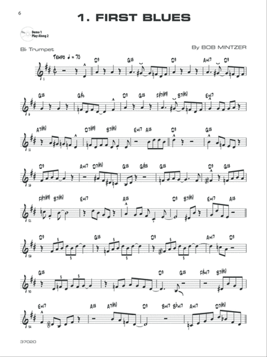 12 Medium-Easy Jazz, Blues & Funk Etudes Clarinet scores gallery preview page 3