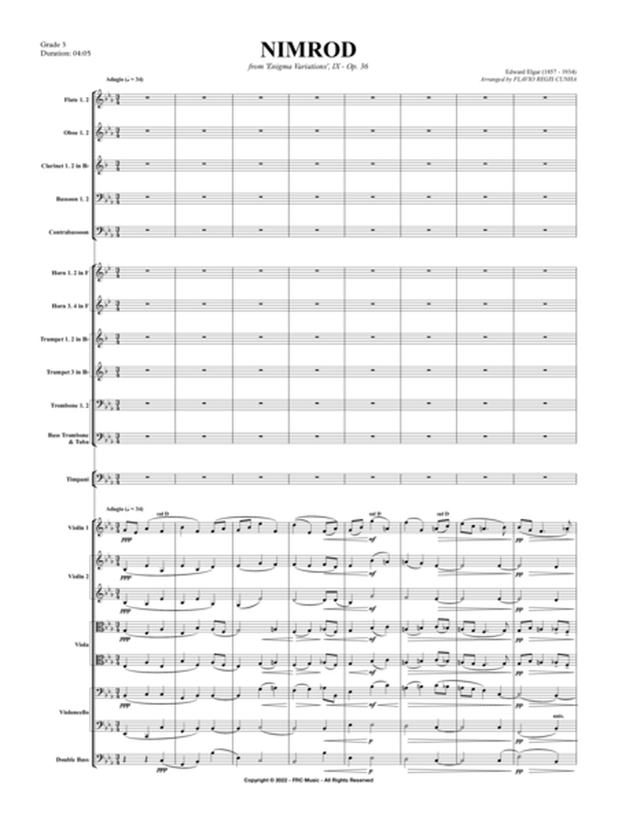 "Nimrod" from 'Enigma Variations', n. IX, Op. 36 (for Orchestra) image number null