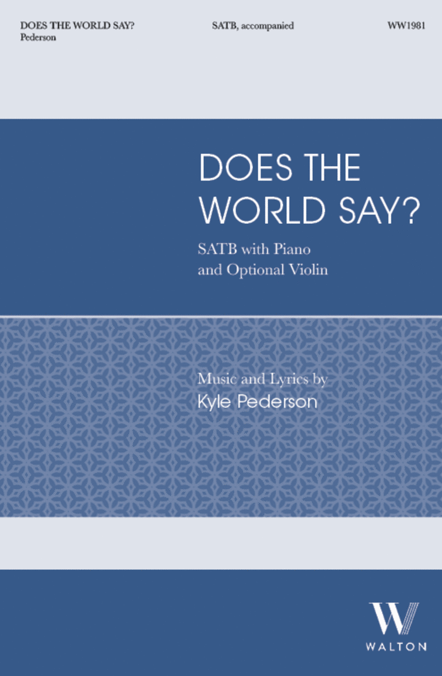 Does the World Say? (SATB) 4-Part scores gallery preview page 1