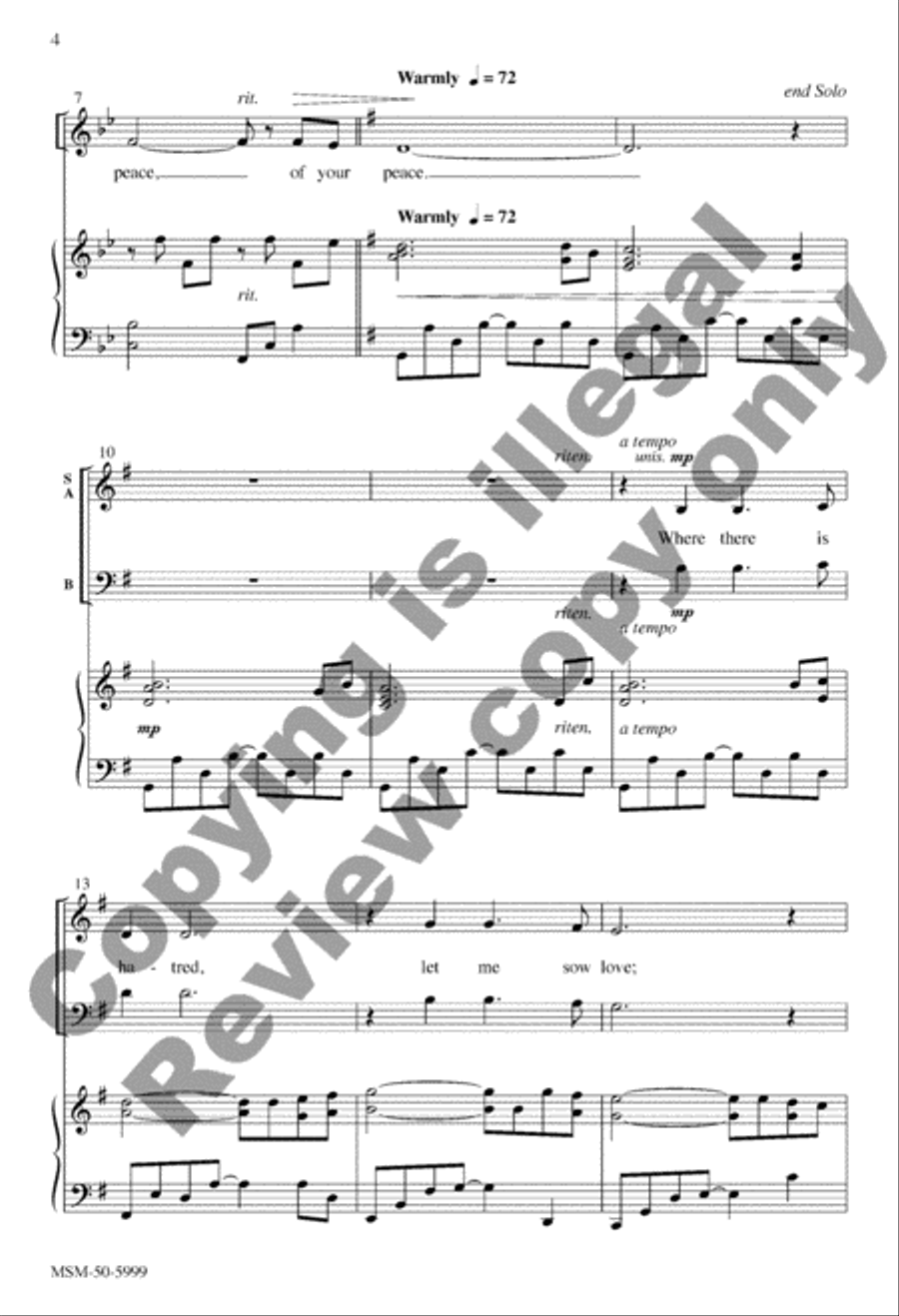Make Me an Instrument of Your Peace 3-Part scores gallery preview page 3