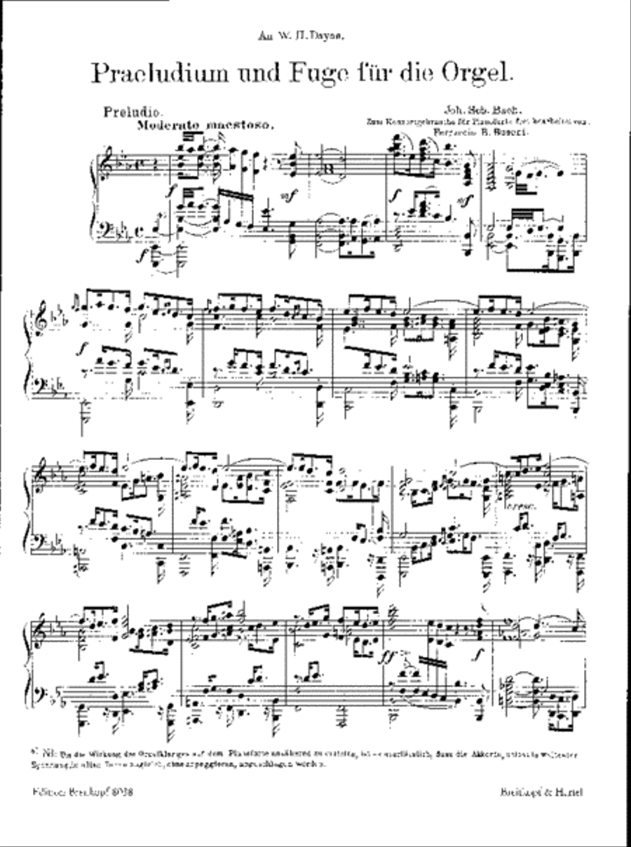 Prelude and Fugue in E flat major BWV 552 Piano Solo scores gallery preview page 2