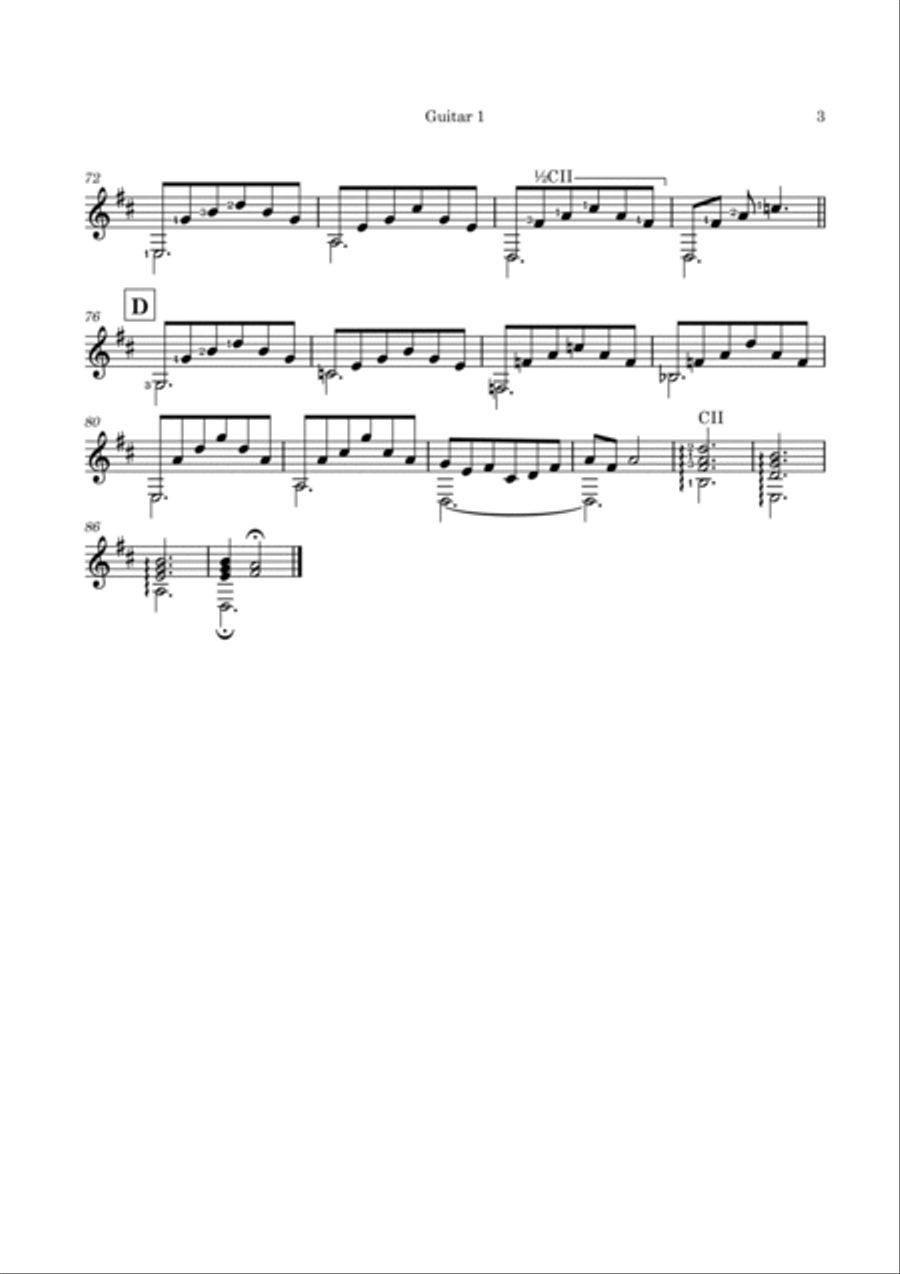 Cavatina Guitar scores gallery preview page 6