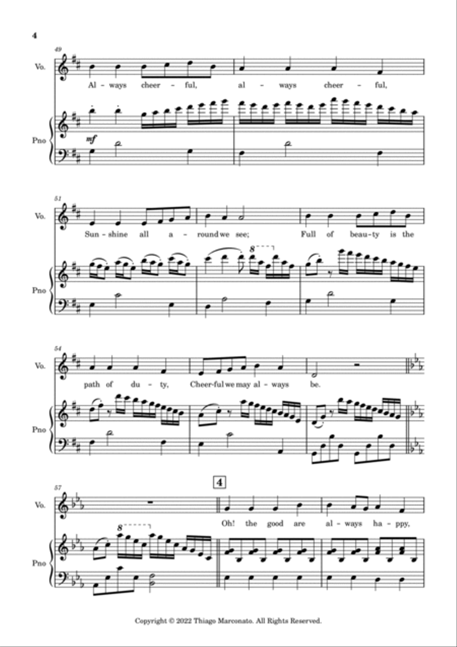 Always Cheerful Always Cheerful Voice scores gallery preview page 4