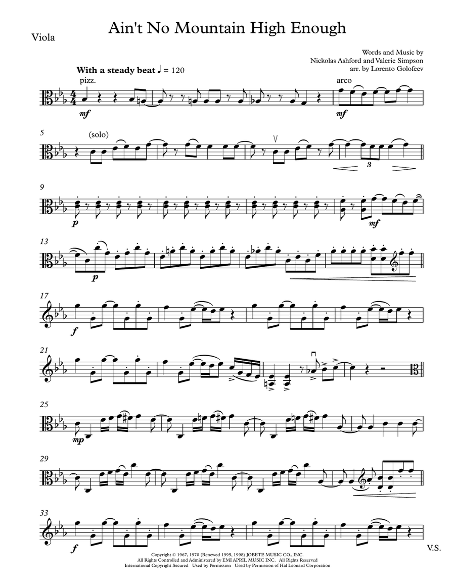 Ain't No Mountain High Enough String Trio scores gallery preview page 3