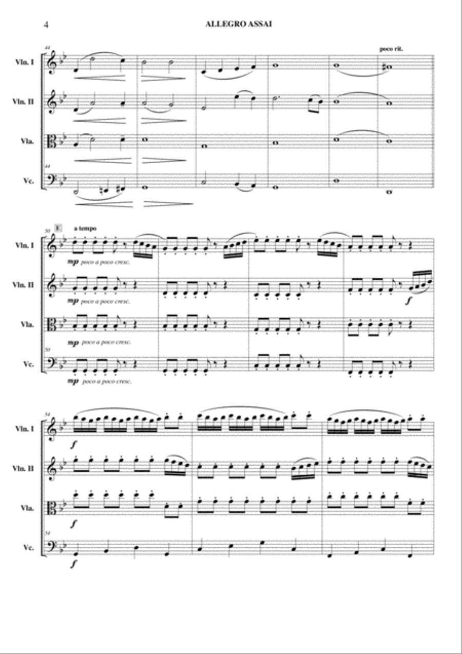 Allegro Assai String Quartet scores gallery preview page 5