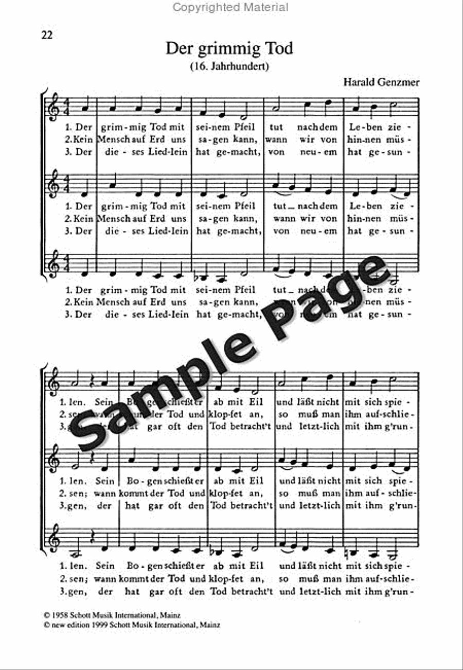 Genzmer H Alte Volkslieder I Neuen S tze Women's Choir scores gallery preview page 23