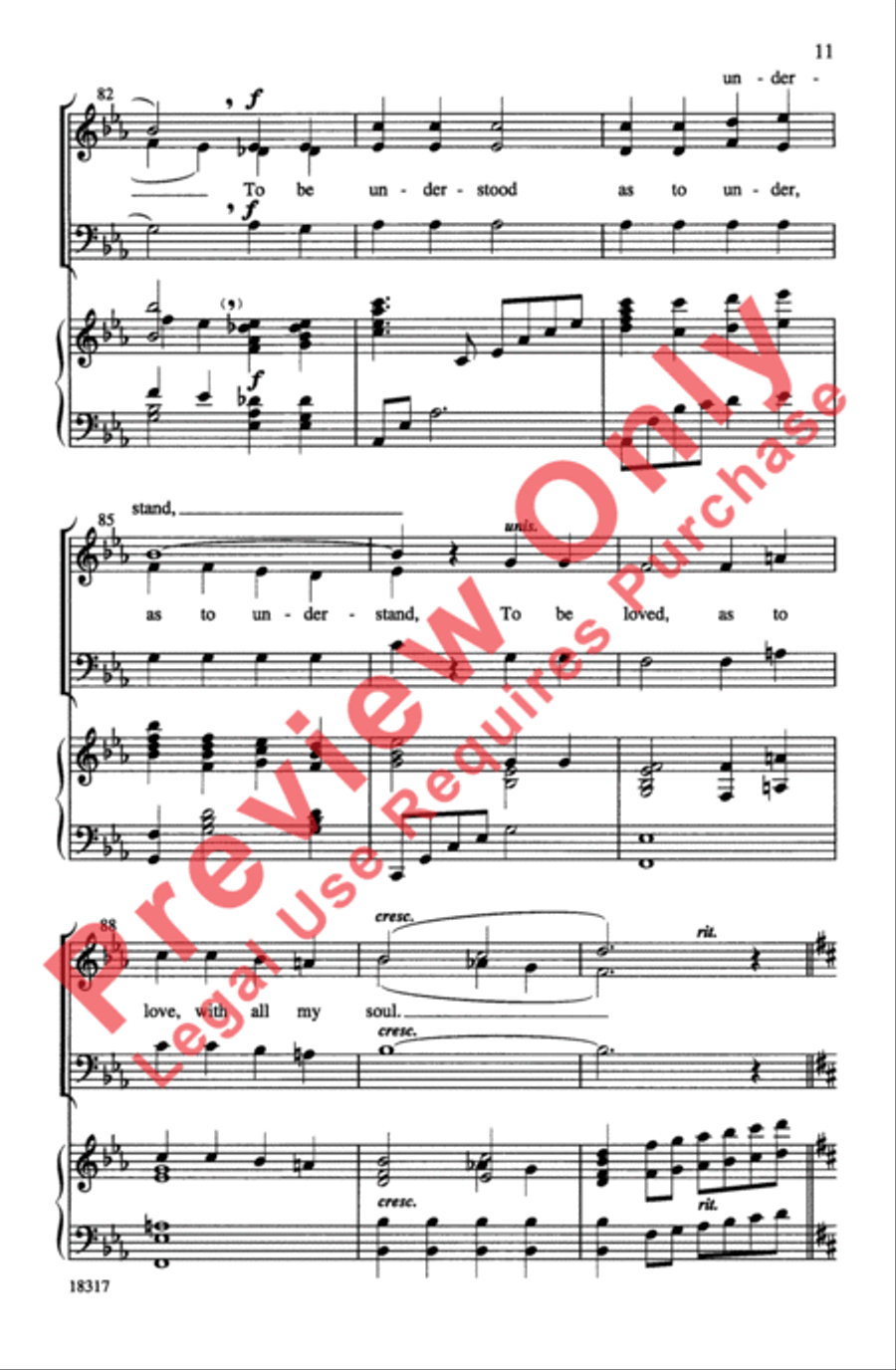 Make Me a Channel of Your Peace 3-Part scores gallery preview page 11