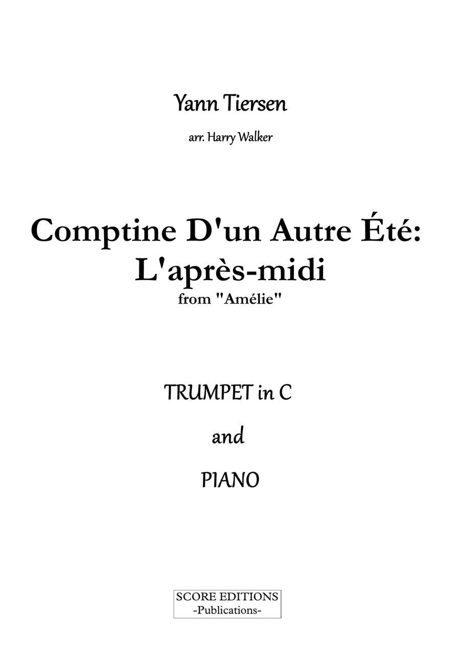 Comptine D'un Autre Été: L'après-Midi Chamber Music scores gallery preview page 2