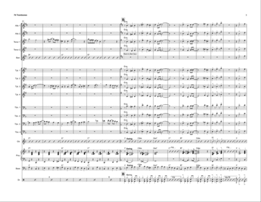Seventy Six Trombones Seventy Six Trombones Jazz Ensemble scores gallery preview page 3