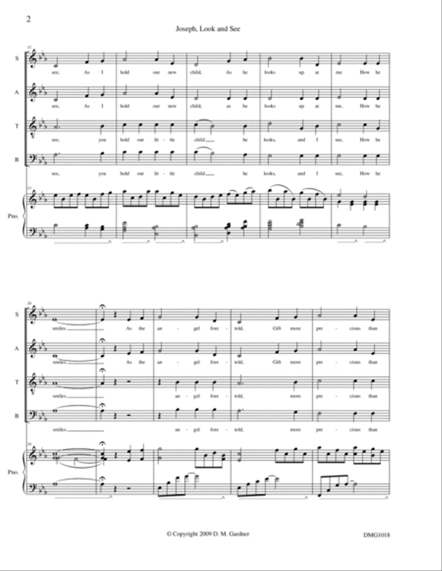 Joseph, Look and See (SATB divisi and Piano)