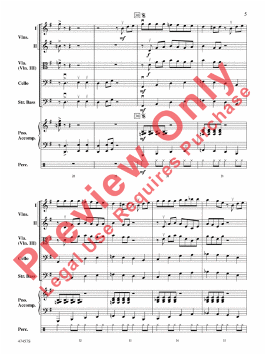 The 1812-Bar Blues String Orchestra scores gallery preview page 6