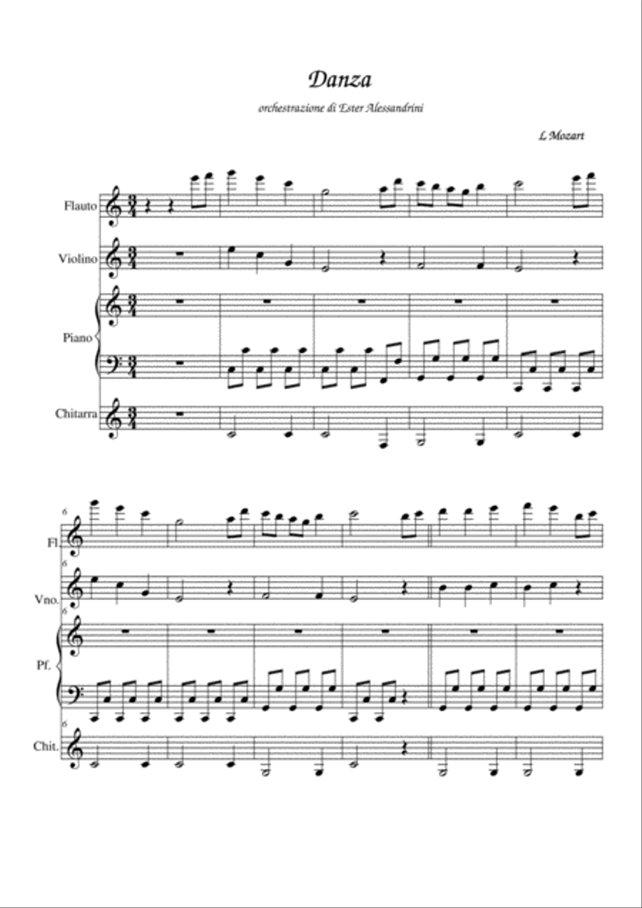 Danza in Do Small Ensemble scores gallery preview page 1