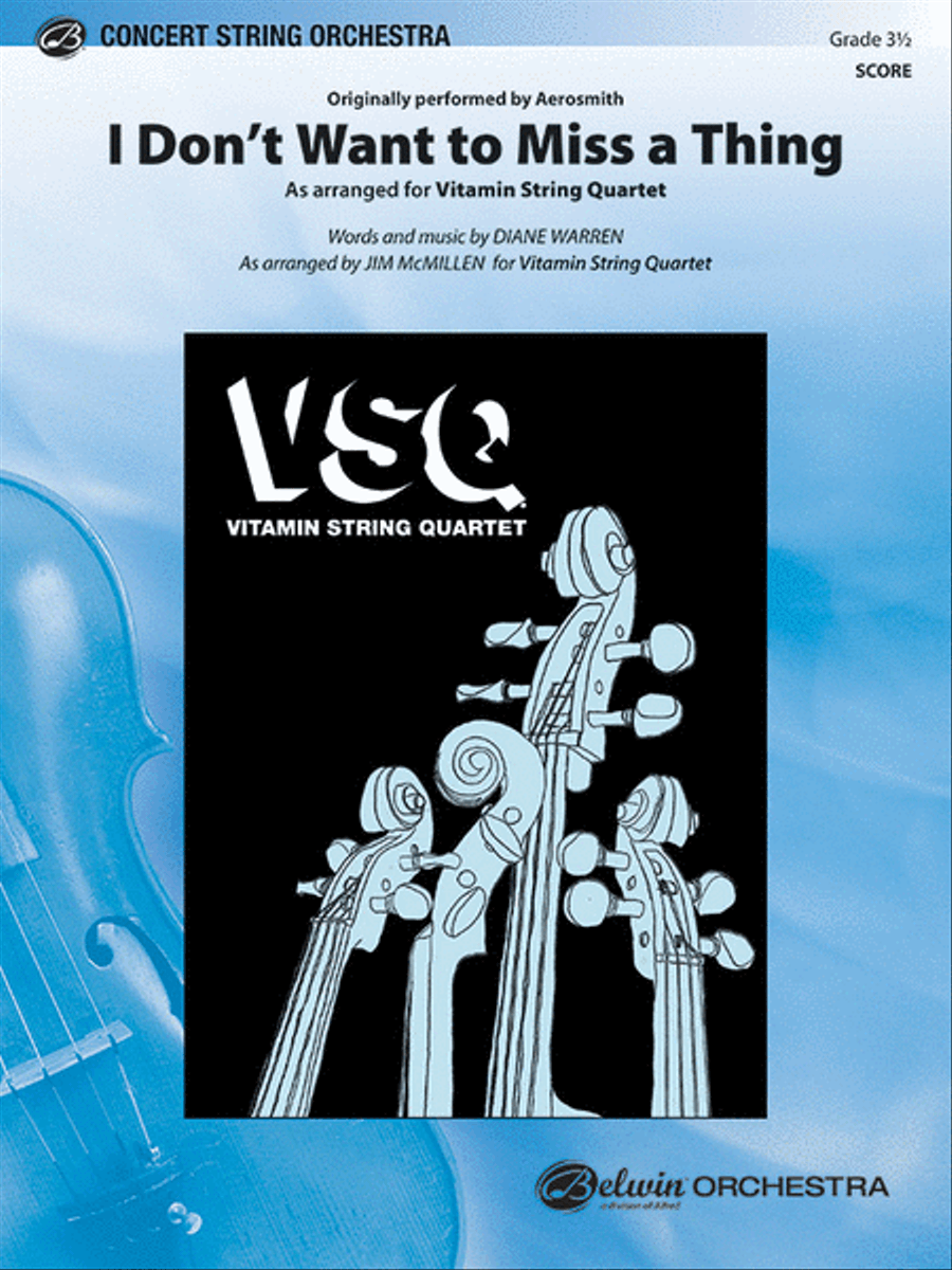 I Don't Want to Miss a Thing String Orchestra scores gallery preview page 1