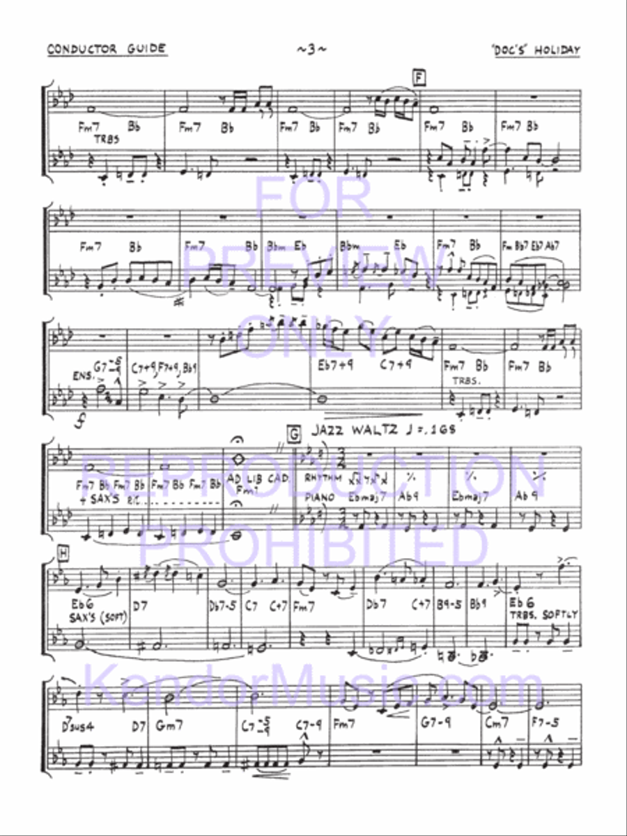 Doc's Holiday Jazz Ensemble scores gallery preview page 4