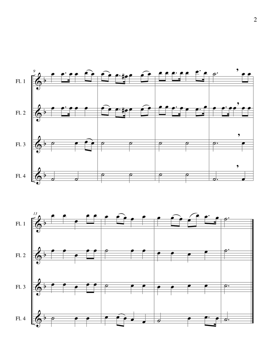 At the Cross - Flute Quartet Flute Quartet scores gallery preview page 4