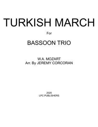 Book cover for Turkish March for Bassoon Trio