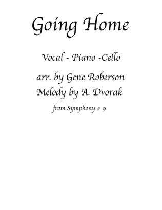 Book cover for Going Home Cello Solo Dvorak