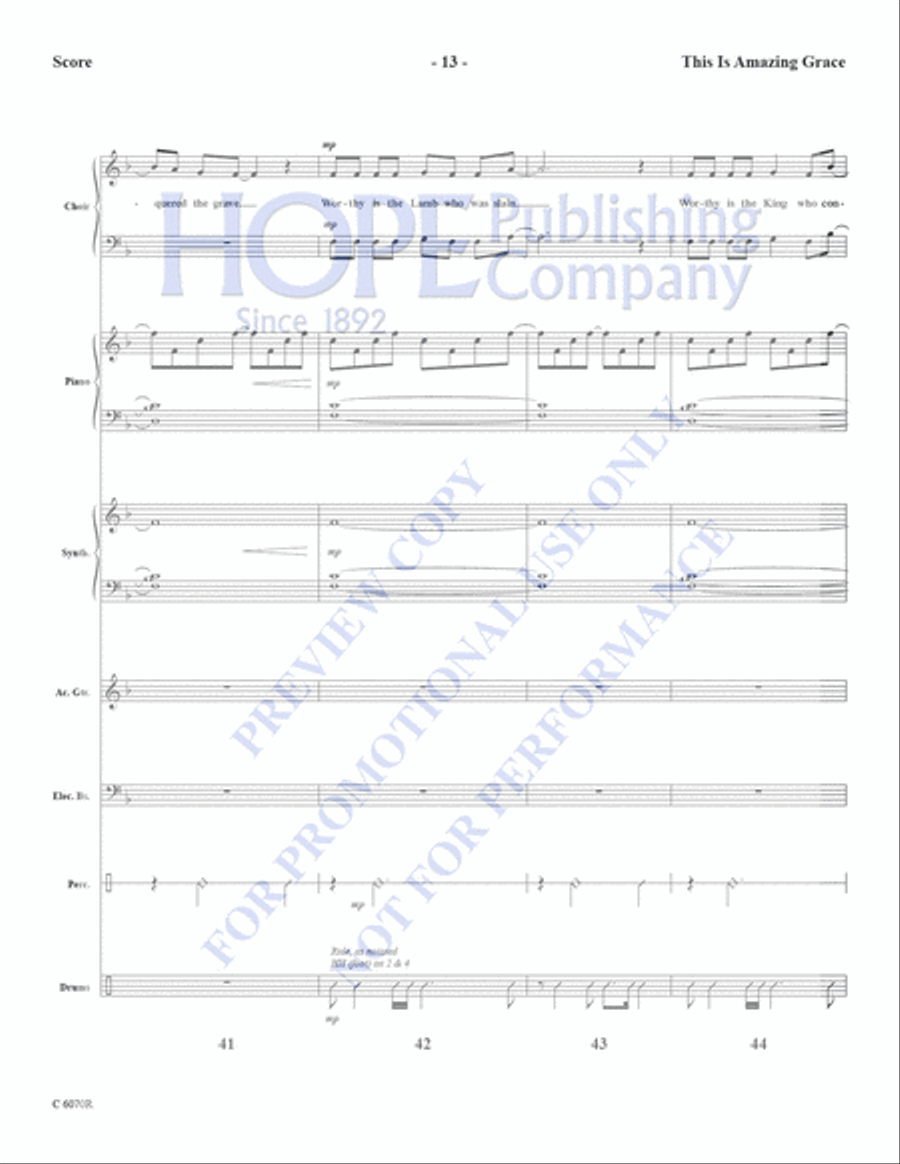 This is Amazing Grace This is Amazing Grace Choir scores gallery preview page 15