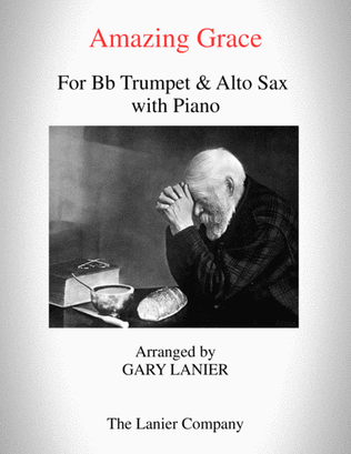 AMAZING GRACE (Bb Trumpet & Alto Sax with Piano - Score & Parts included)