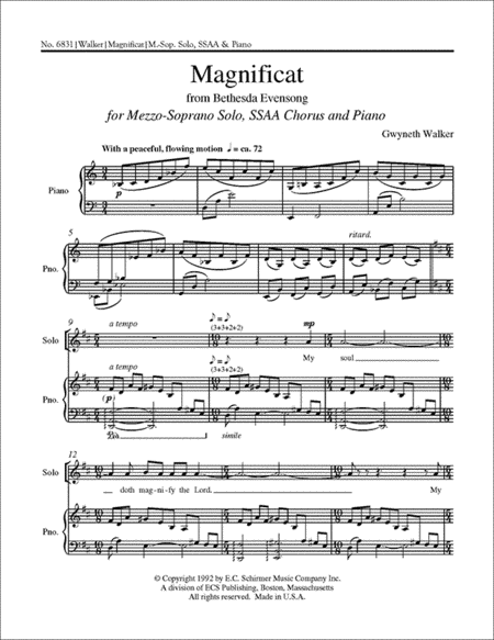 Magnificat (piano/choral score)
