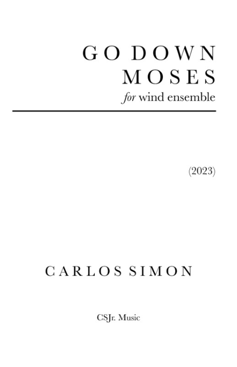 Go Down Moses Conductor Score scores gallery preview page 1