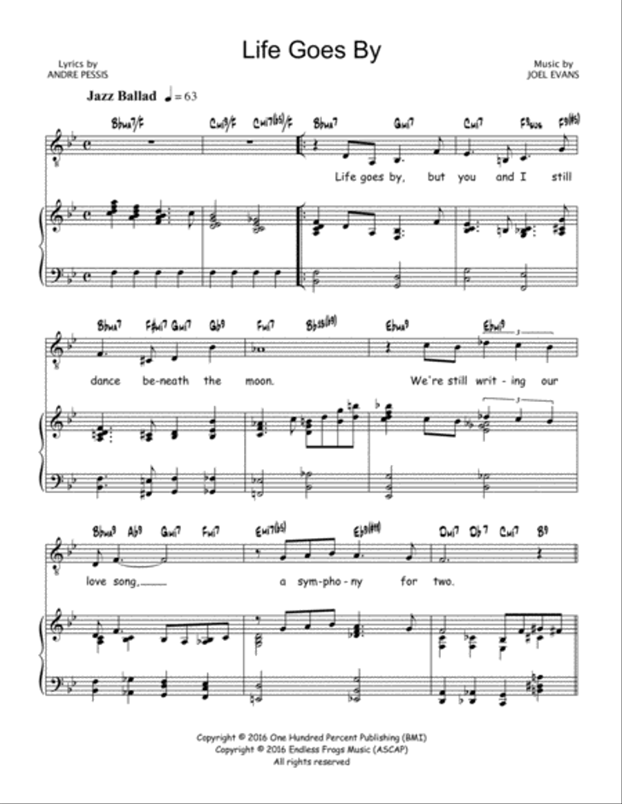 Life Goes By Jazz Ensemble scores gallery preview page 1