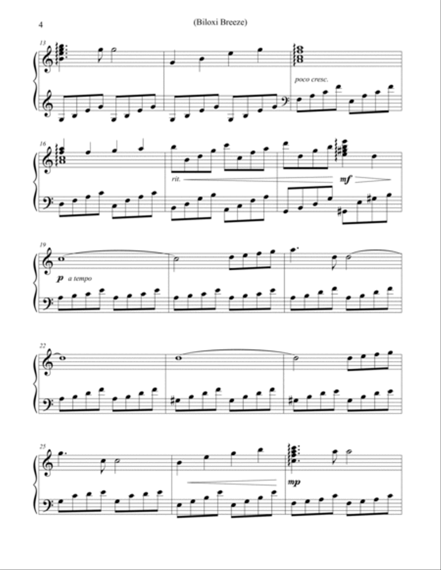 Biloxi Breeze Piano Solo scores gallery preview page 2