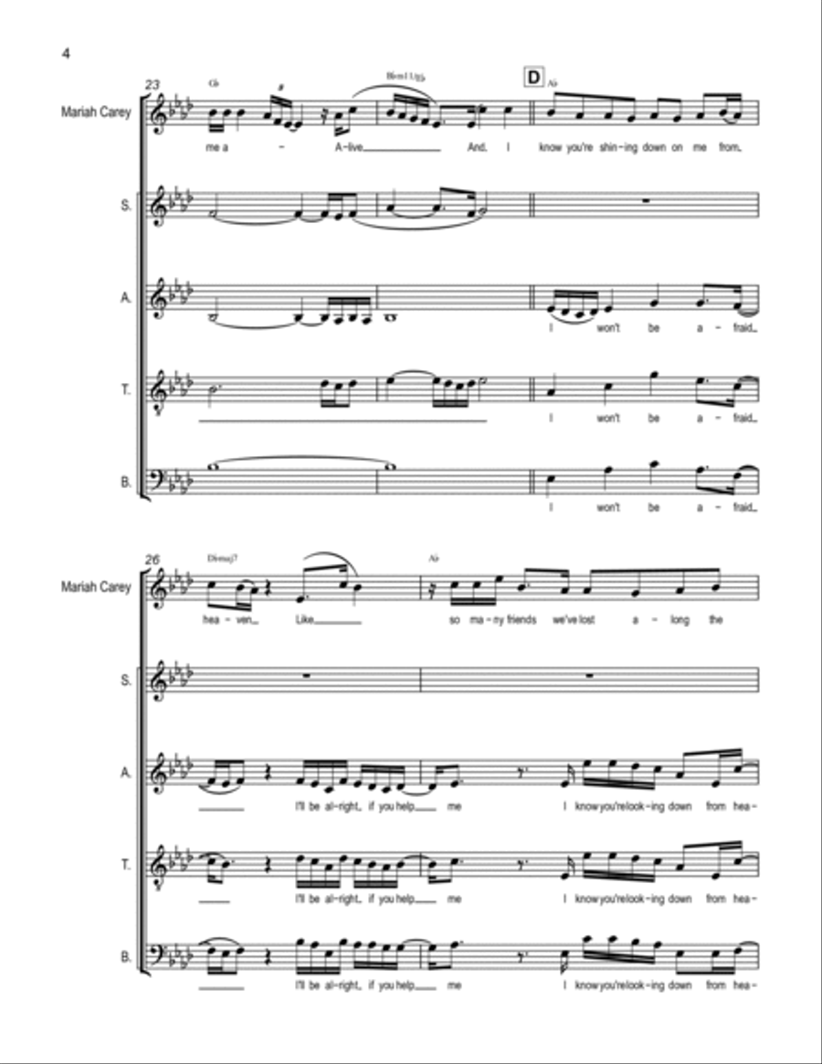 One Sweet Day Voice Solo scores gallery preview page 4
