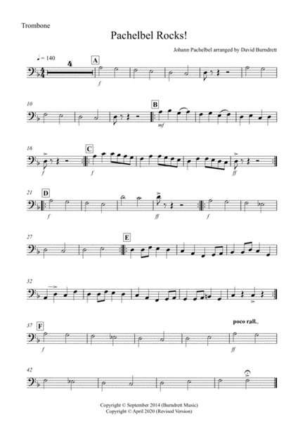 Pachelbel Rocks! for Trombone and Piano image number null