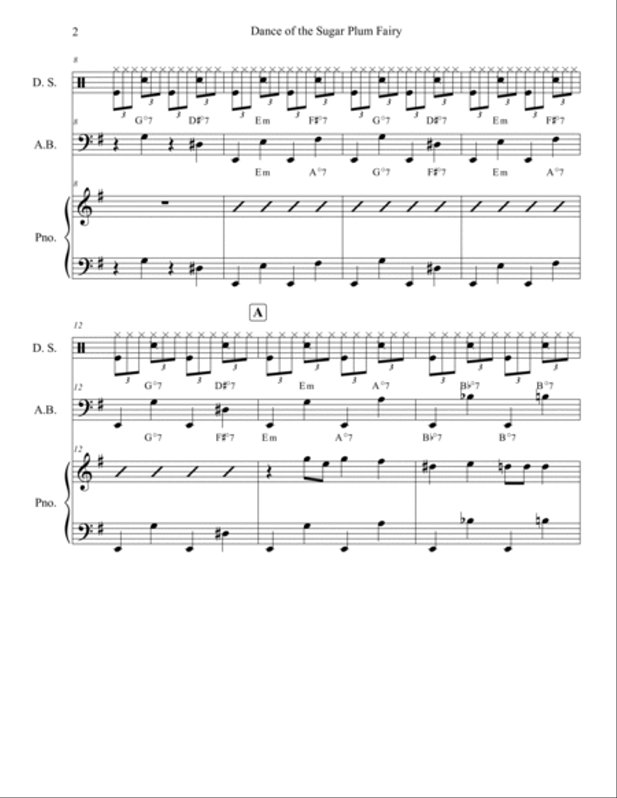 Dance of The Sugar Plum Fairy Jazz Ensemble scores gallery preview page 2