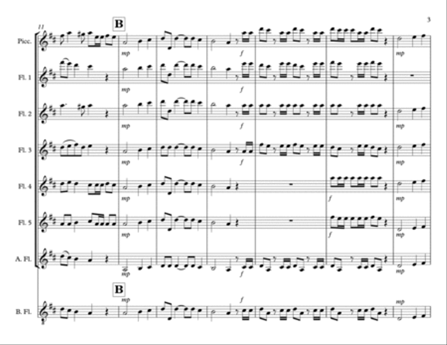 Hallelujah Flute Choir scores gallery preview page 4