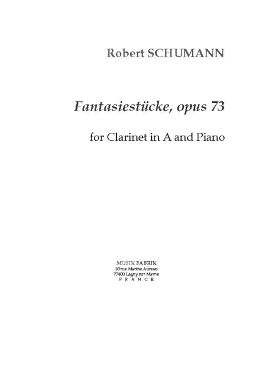 Fantasiestucke, Opus 73