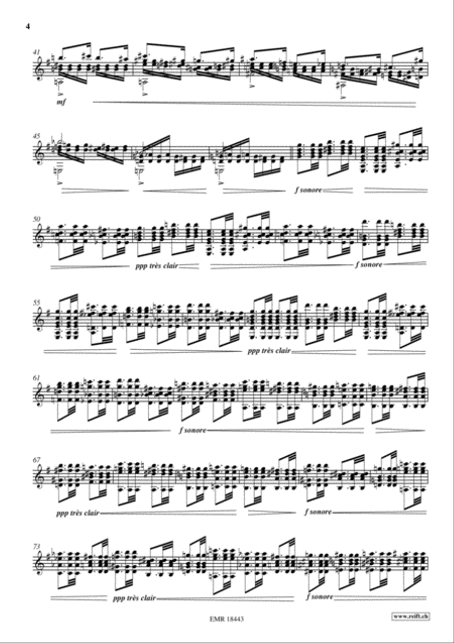 Etude Transcendante No. 6 Classical Guitar scores gallery preview page 4