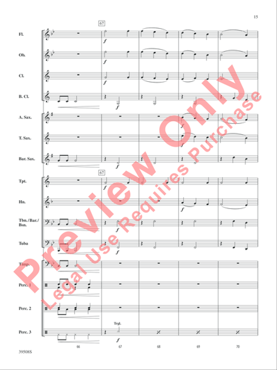 Bring Your Drums, Jeanette, Isabella Concert Band scores gallery preview page 16