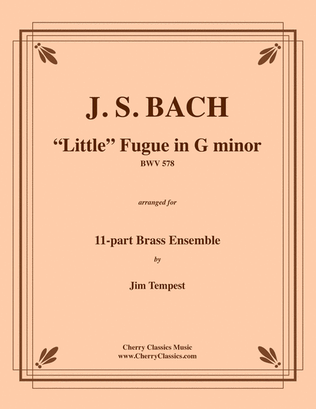 Book cover for Little Fugue in G minor for 11-part Brass Ensemble