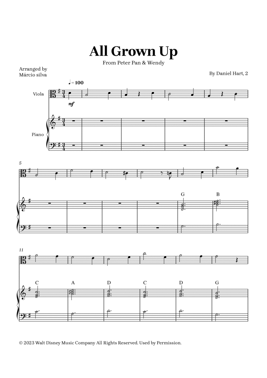All Grown Up Viola scores gallery preview page 1