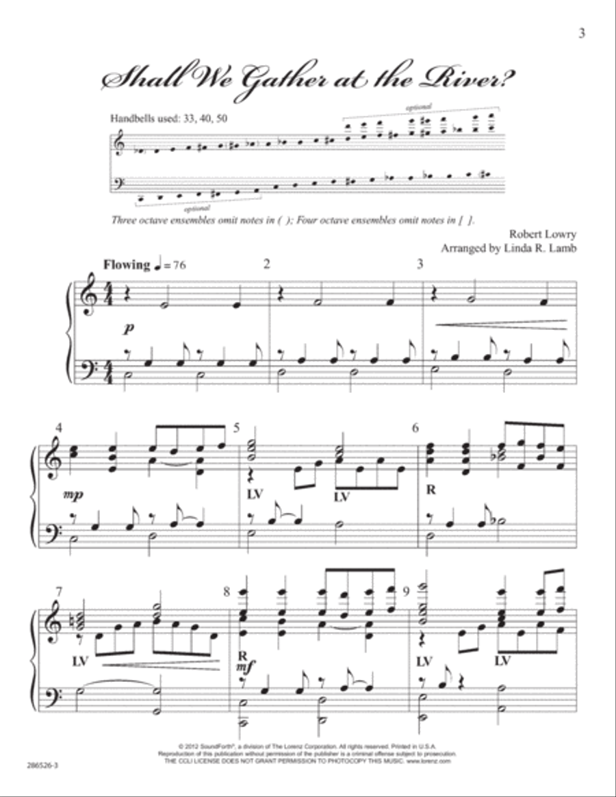 Shall We Gather at the River? 5-Octaves scores gallery preview page 3