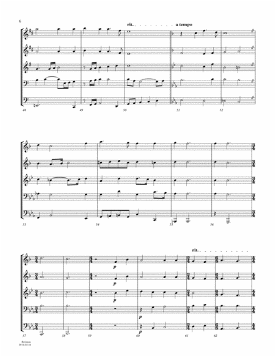 Were You There Brass Ensemble scores gallery preview page 6