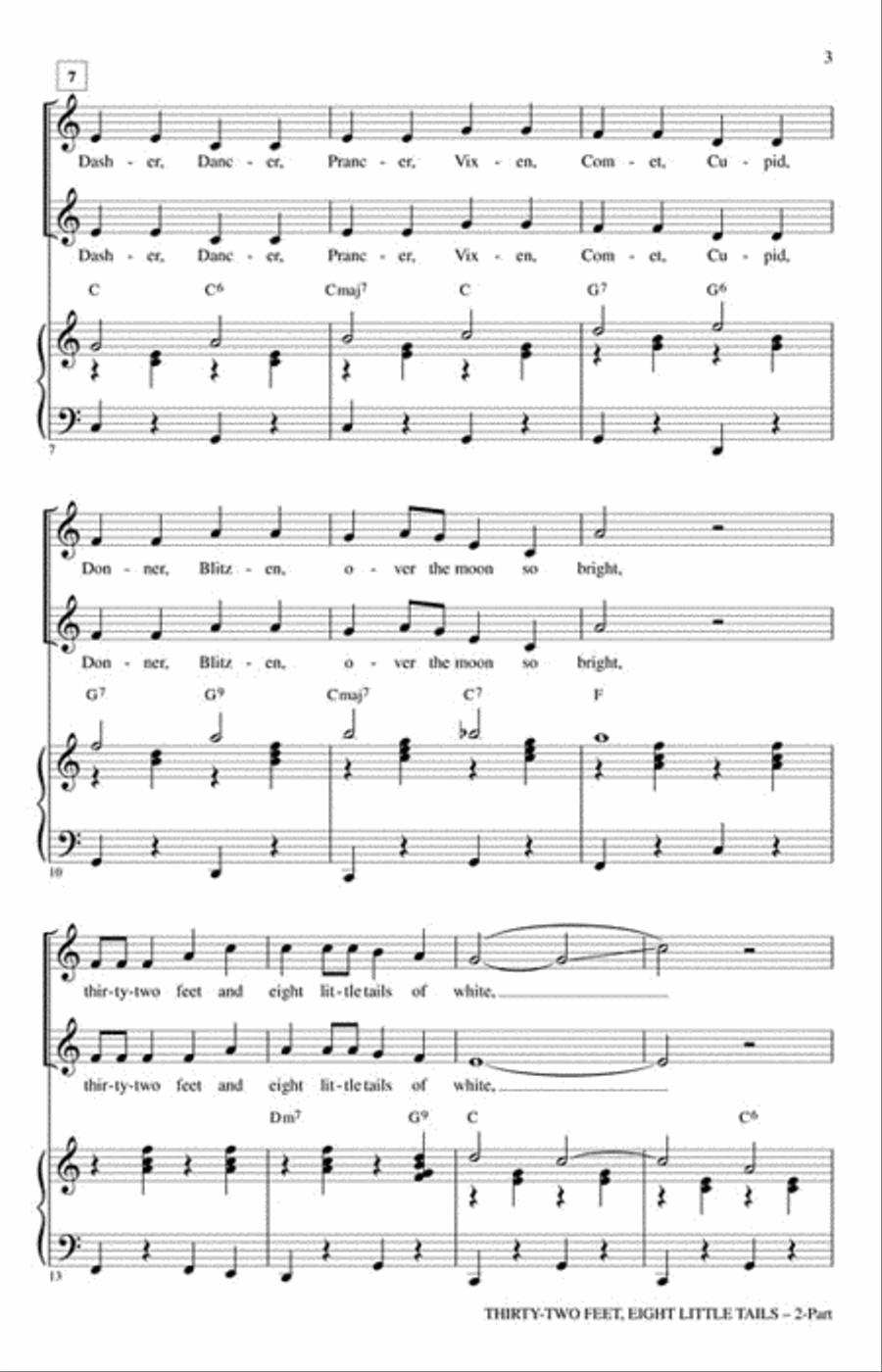 Thirty-two Feet, Eight Little Tails 2-Part scores gallery preview page 3